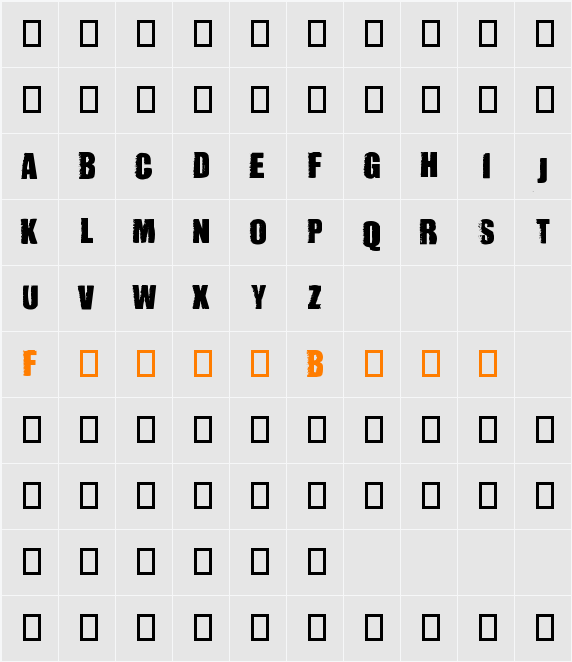 DUMMY Character Map
