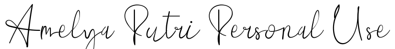 Amelya Putri Personal Use Font Image