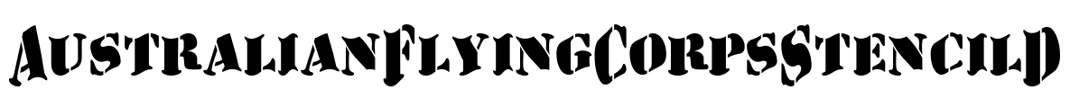 AustralianFlyingCorpsStencilD Font Image