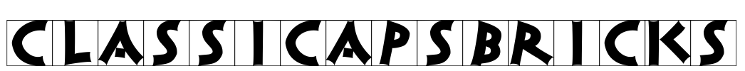 ClassiCapsBricks Font Image