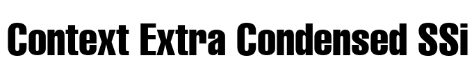 Context Extra Condensed SSi Font Image