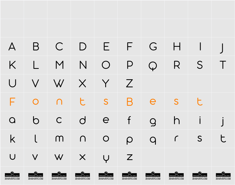 Aristotelica Display Trial Character Map