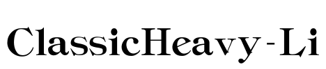 ClassicHeavy-Li Font Image