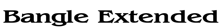 Bangle Extended Font Image