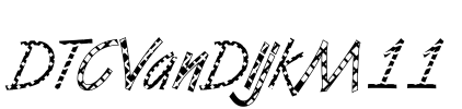 DTCVanDijkM11 Font Image