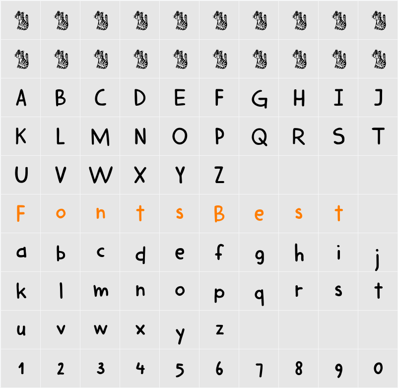 DK Harimau Dua Character Map