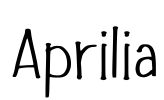 Aprilia Font Image