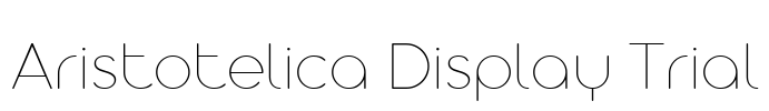 Aristotelica Display Trial Font Image