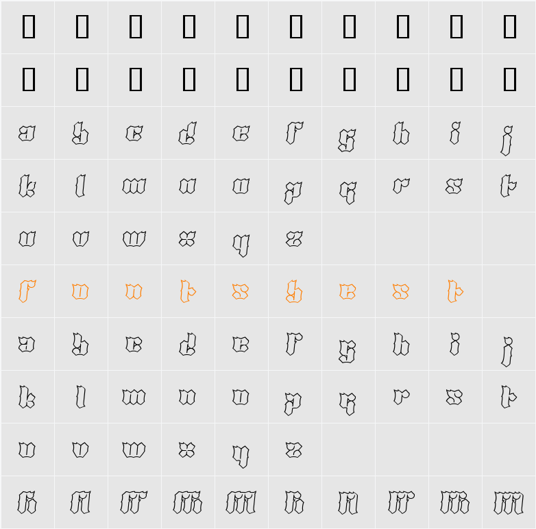 Molotov Character Map