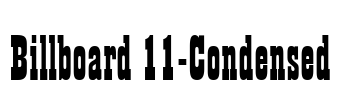 Billboard 11-Condensed Font Image