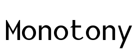 Monotony Font Image