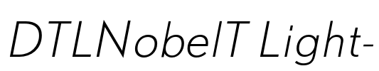 DTLNobelT Light- Font Image