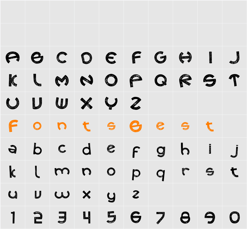 CUECAFONT Character Map