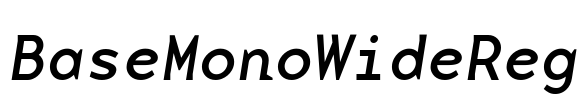BaseMonoWideReg Font Image