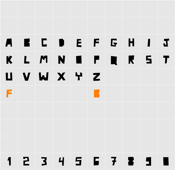 Caliqueña Character Map