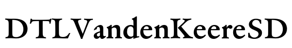 DTLVandenKeereSD Font Image
