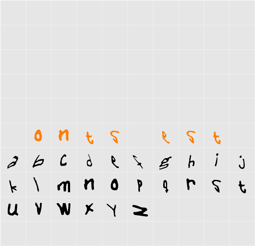 NaiveFont Character Map