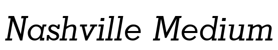 Nashville Medium Font Image