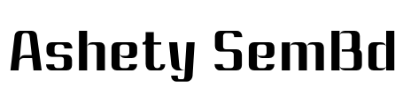 Ashety SemBd Font Image
