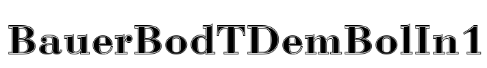 BauerBodTDemBolIn1 Font Image