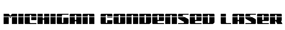 Michigan Condensed Laser Font Image