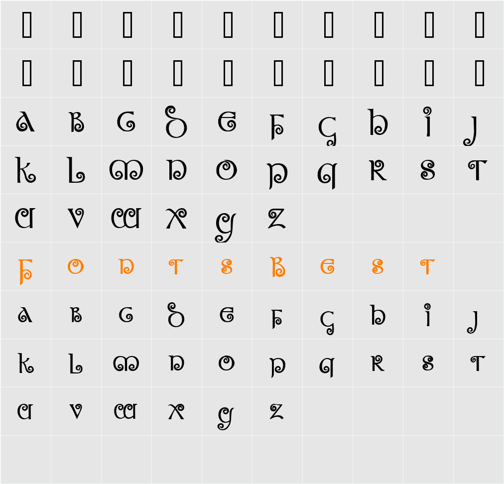 Morgow Demo Character Map