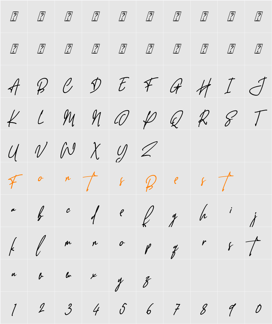 Behavior Indihome Italic Character Map