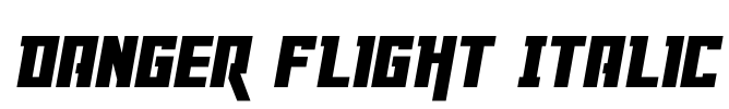 Danger Flight Italic Font Image