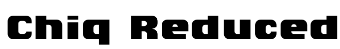 Chiq Reduced Font Image