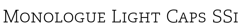Monologue Light Caps SSi Font Image