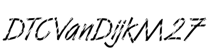 DTCVanDijkM27 Font Image