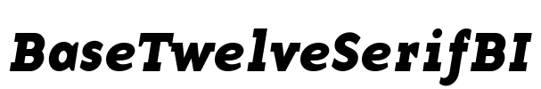 BaseTwelveSerifBI Font Image