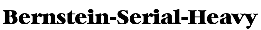 Bernstein-Serial-Heavy Font Image