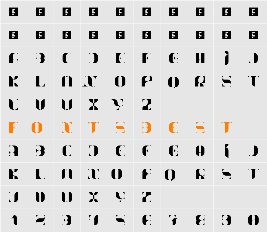 Nameator Character Map