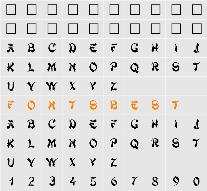 ChowMein Character Map