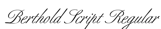 Berthold Script Regular