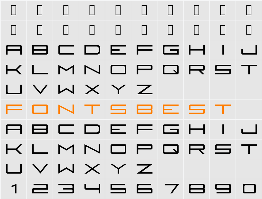Fireye GF 3 Character Map