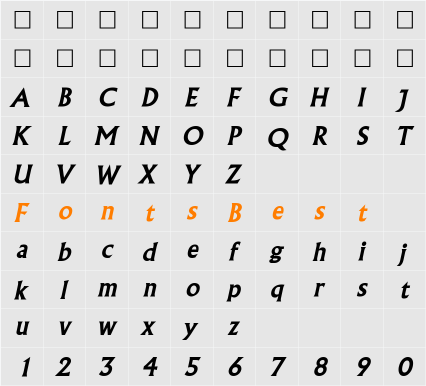 Flair Character Map