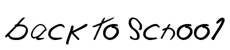 Back To School Font Image