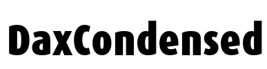 DaxCondensed Font Image