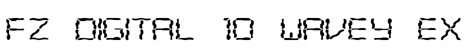 FZ DIGITAL 10 WAVEY EX Font Image