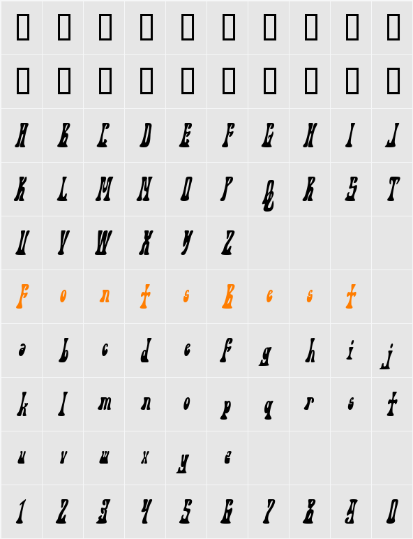 JI-Monish Character Map