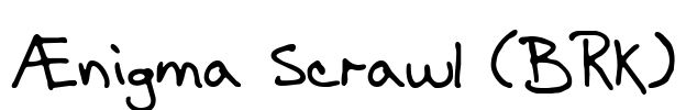 Ænigma Scrawl (BRK) Font Image