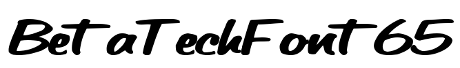 BetaTechFont65 Font Image