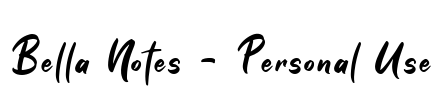Bella Notes - Personal Use Font Image
