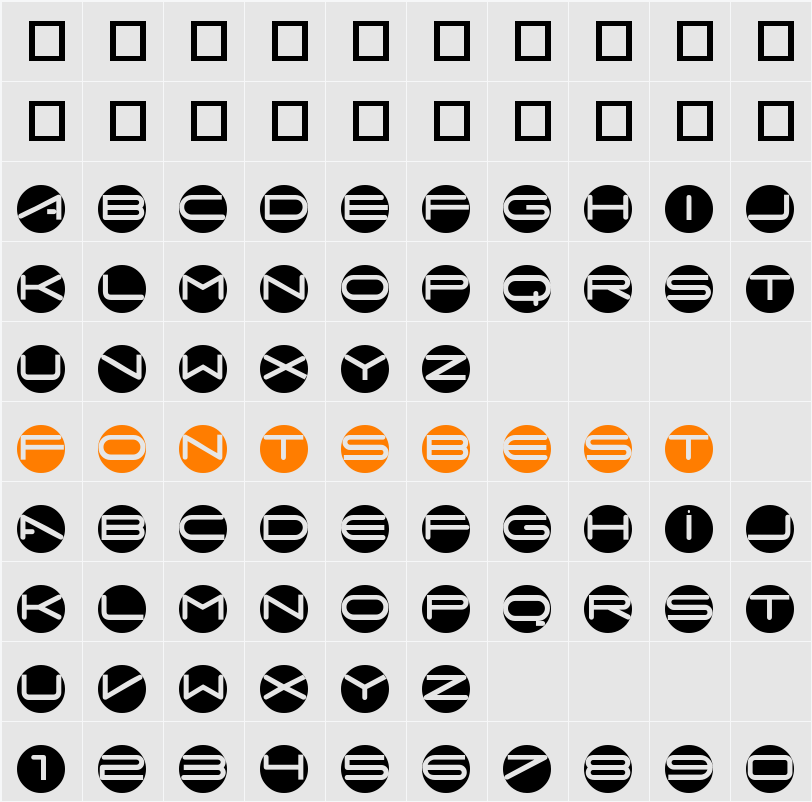 AbcariCircle Character Map