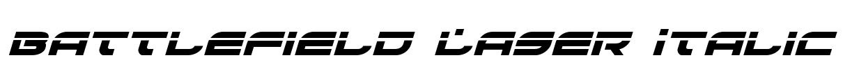 Battlefield Laser Italic Font Image
