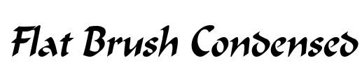Flat Brush Condensed Font Image