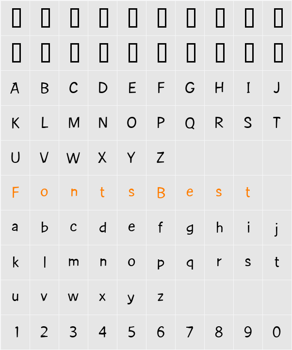 DSE DokYa Character Map