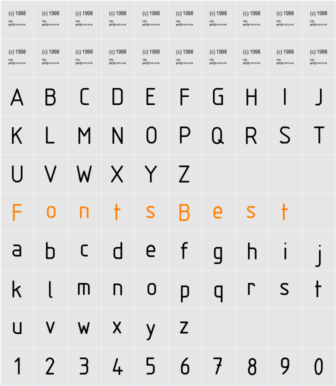 DIN 6776 Character Map